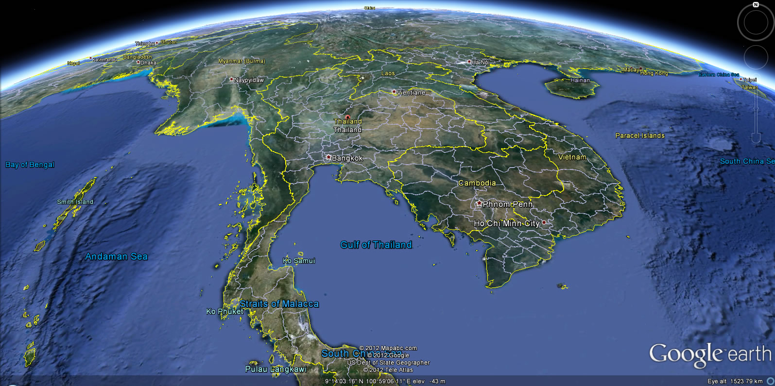 tayland yerkure haritasi